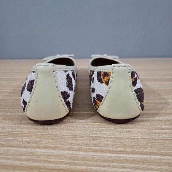 Schutz Flat Ballet Leopard Print Bow Womens Canvas Shoe Size 6 - Picture 6 of 13